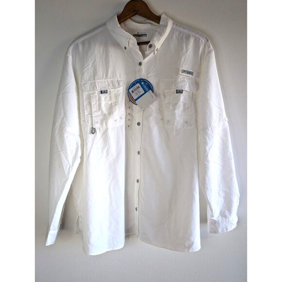 Columbia Shirt Women's Size 3X PFG Bahama Button Front Vented Omni Shade NEW - Picture 2 of 9